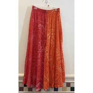 Farm Rio Anthropology Vibrance Maxi Skirt Size Medium Floral‎ Multi Beach Summer